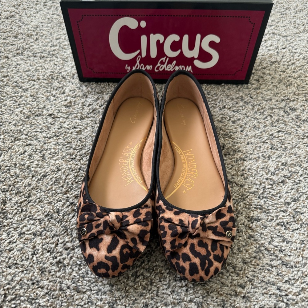 Circus by Sam Edelman Animal Print Bow Flats